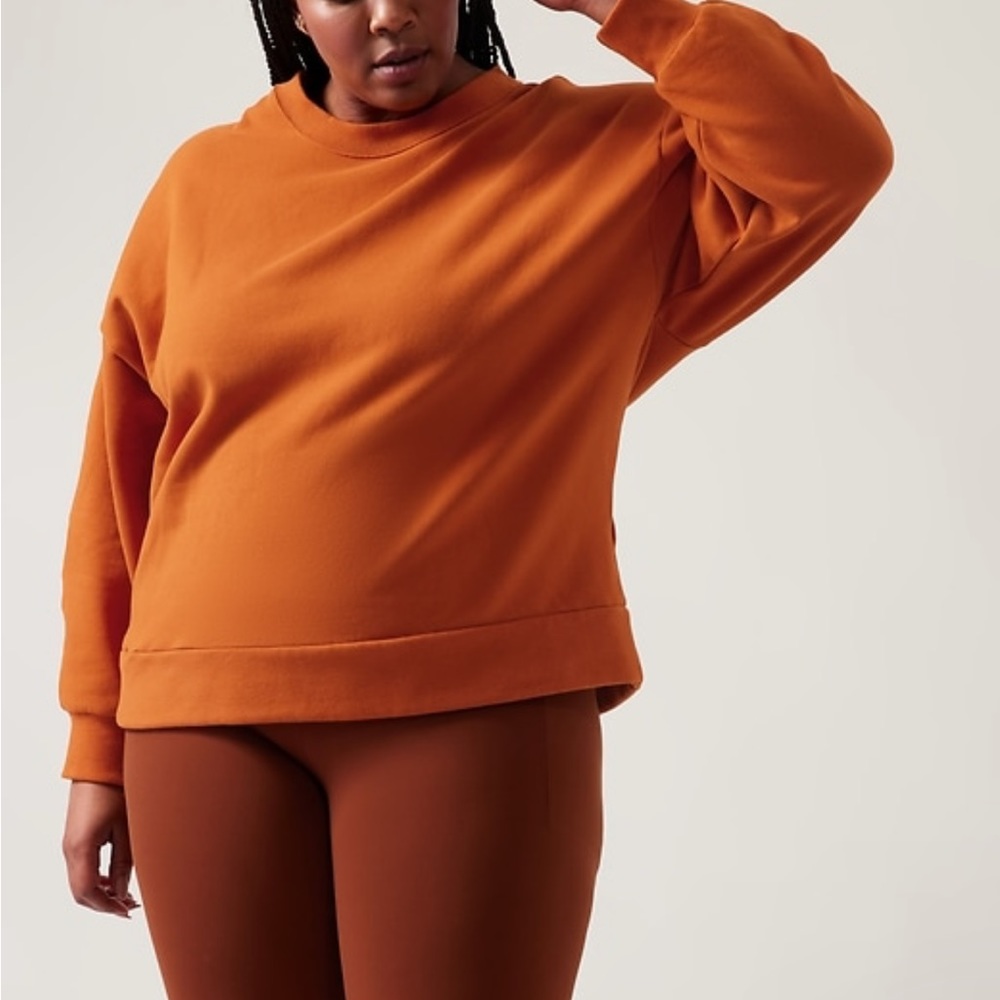 Orange Athleta Crewneck | size: L